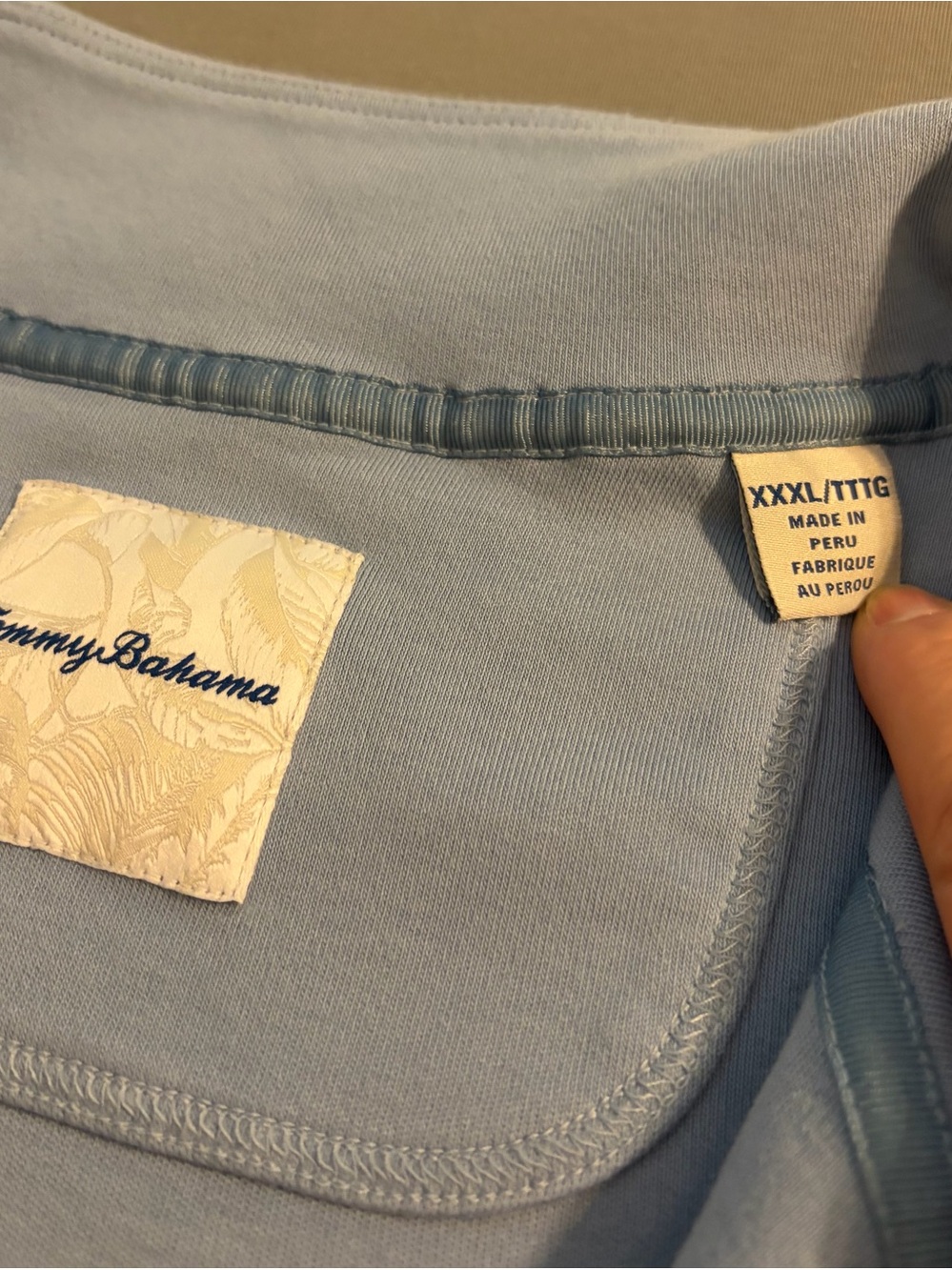 Tommy Bahama Men’s Sky Blue Quarter-Zip Pullover, Size XXXL - Picture 3 of 8